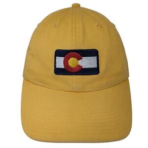 Colorado State Flag Slideback Baseball Cap Yellow One Size Adjustable Blue 84